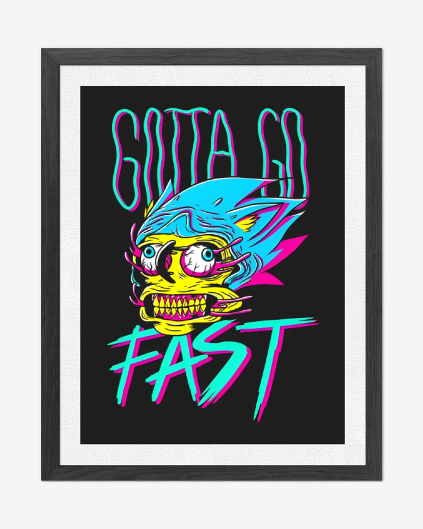 Cuadro decorativo Negro de Go Fast