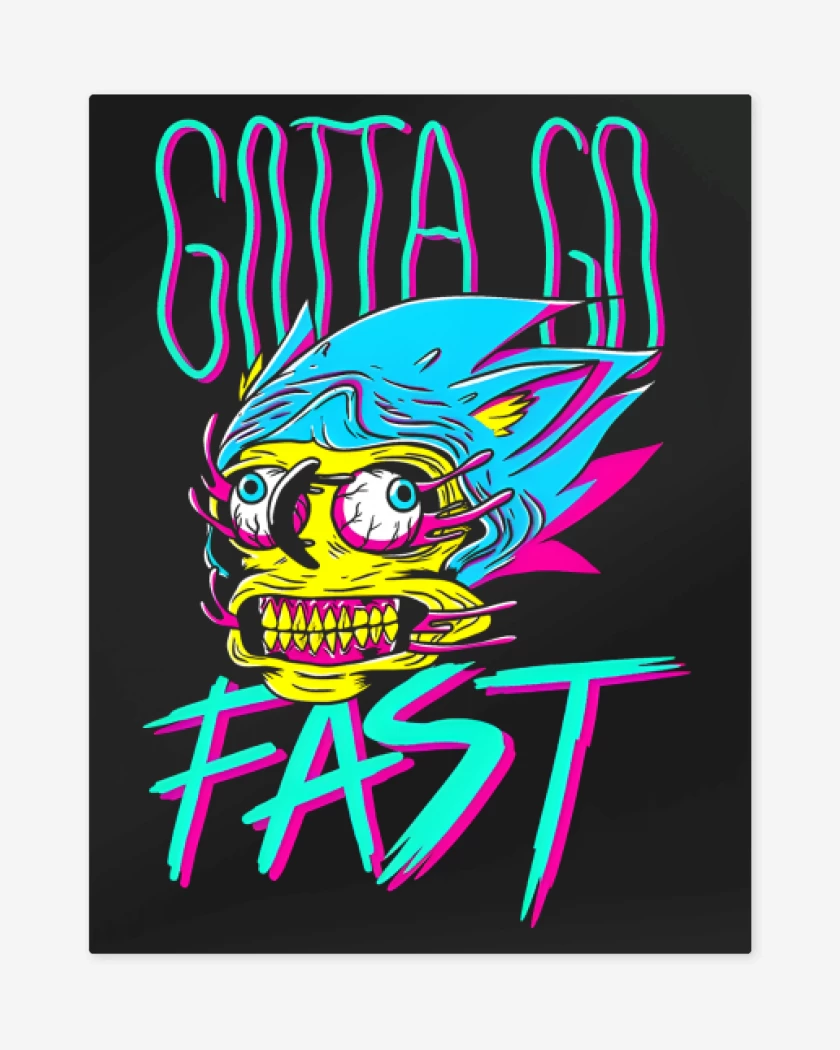 Print metalico Go Fast