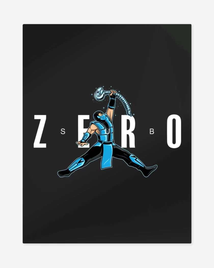 Print metalico Negro de Jordan Zero