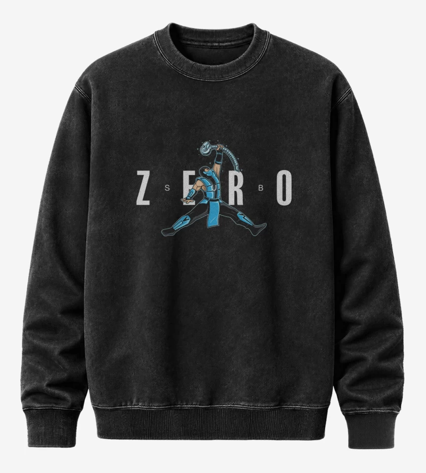 Poleron Polo Acid Wash Negro de Jordan Zero
