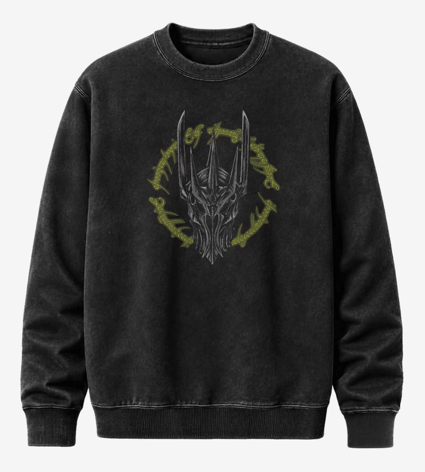 Poleron Polo Acid Wash Negro de Dark Lord