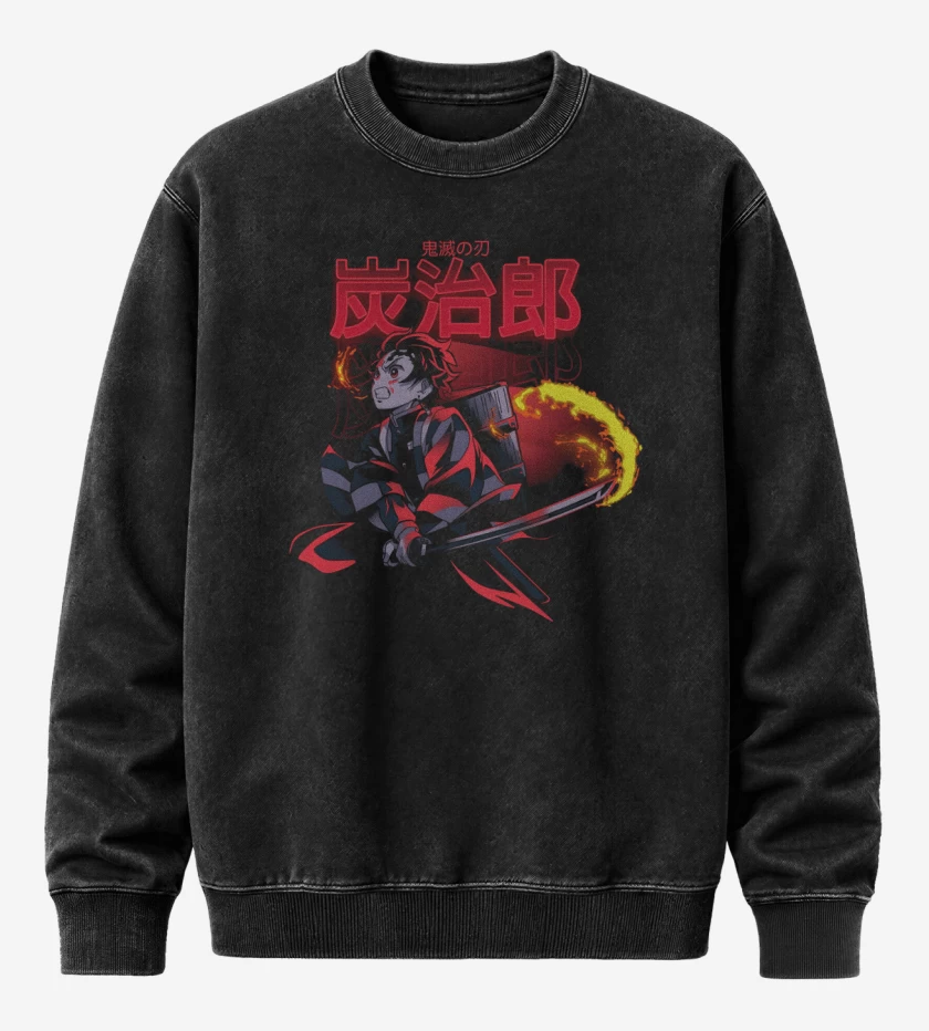 Poleron Polo Acid Wash Negro de Aliento Solar
