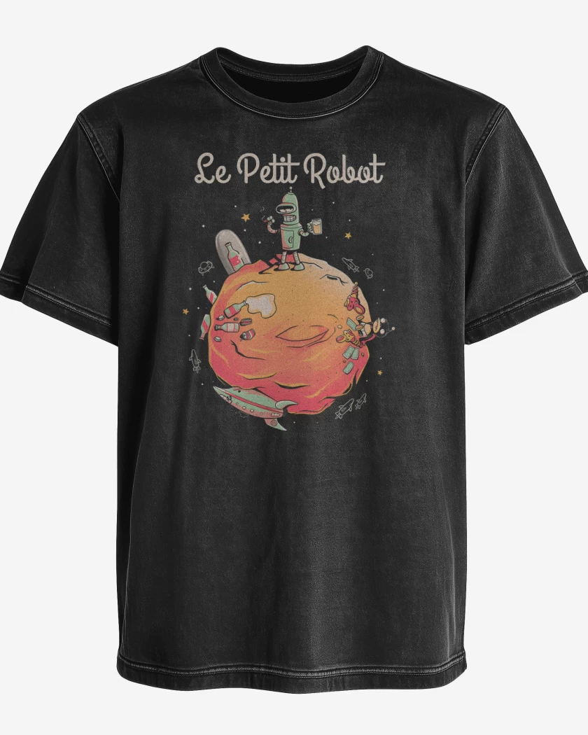 Polera desgastada Negro de Bendercito