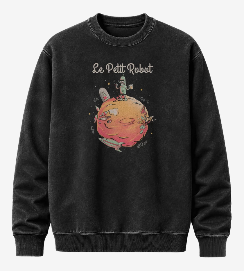 Poleron Polo Acid Wash Negro de Bendercito