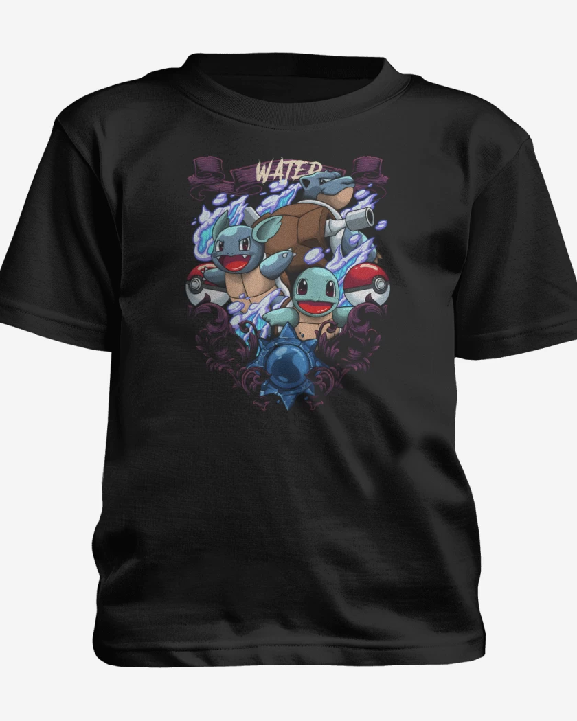 Polera de niño Negro de Criaturas de Agua