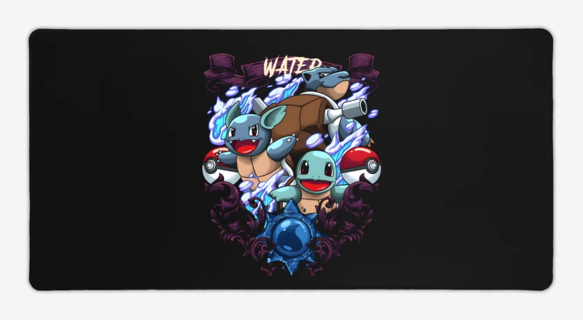 Mouse pad Gamer Negro de Criaturas de Agua