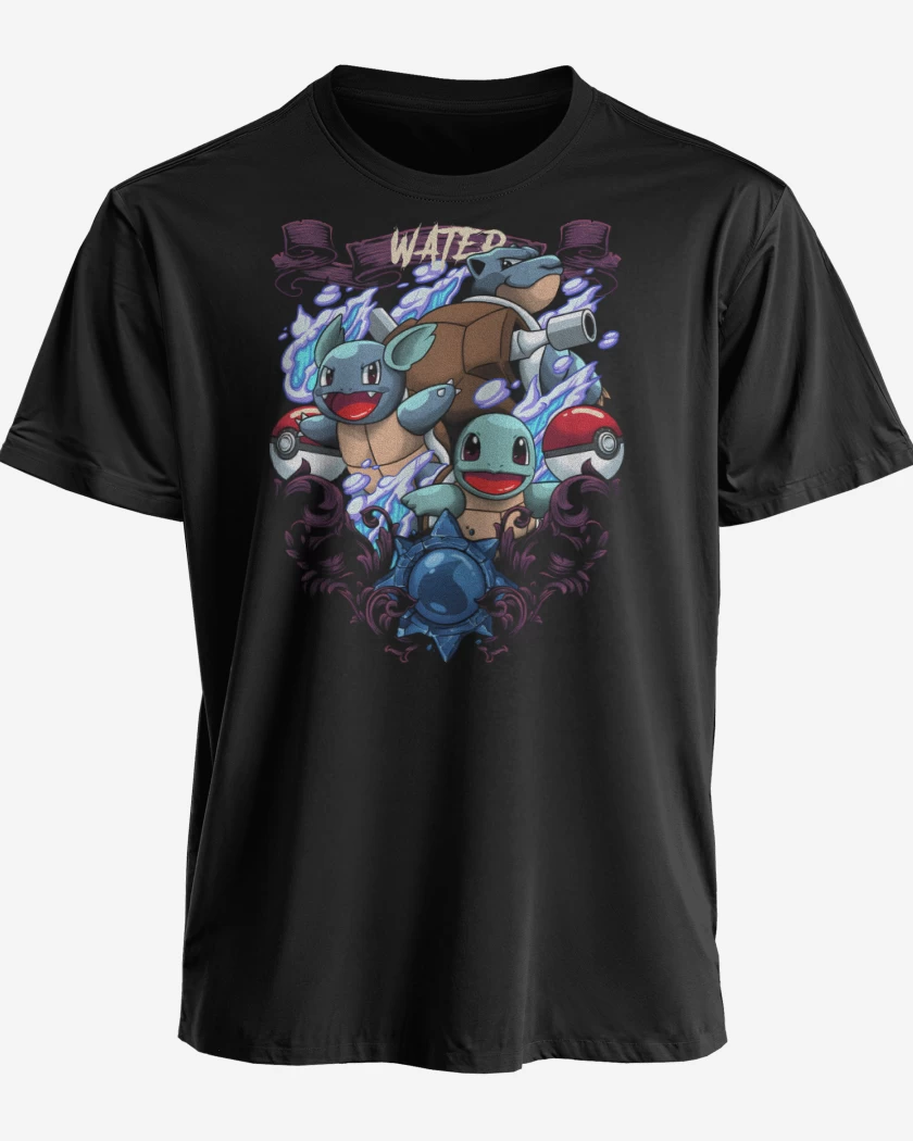 Polera premium Negro de Criaturas de Agua