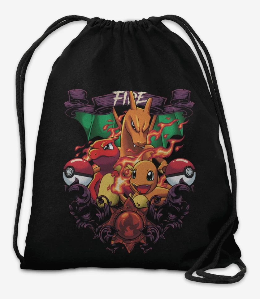 Mochila Negro de Bestias de Fuego