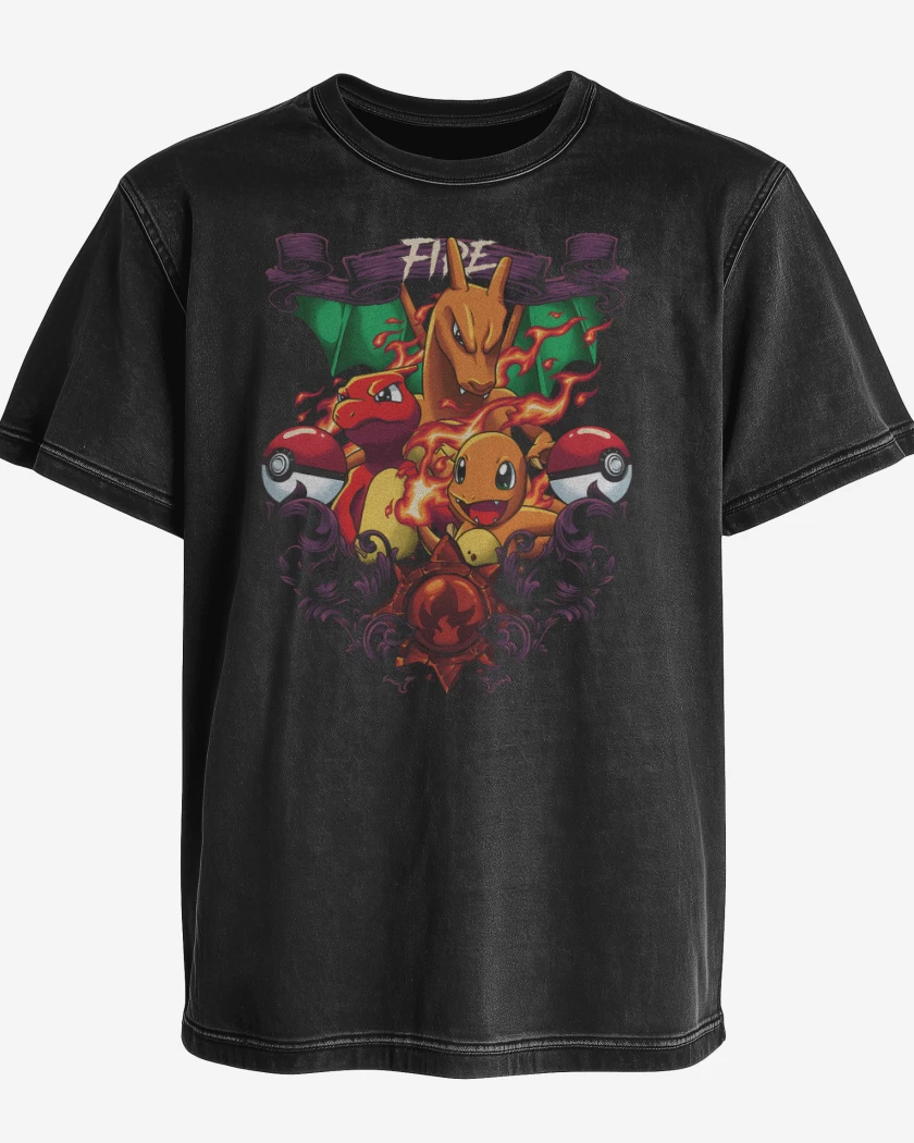 Polera desgastada Bestias de Fuego