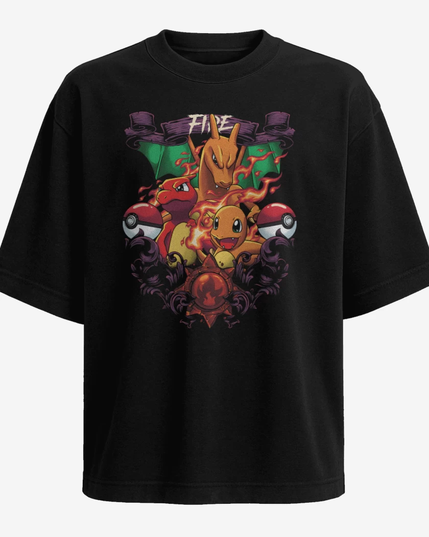 Polera Oversize Bestias de Fuego