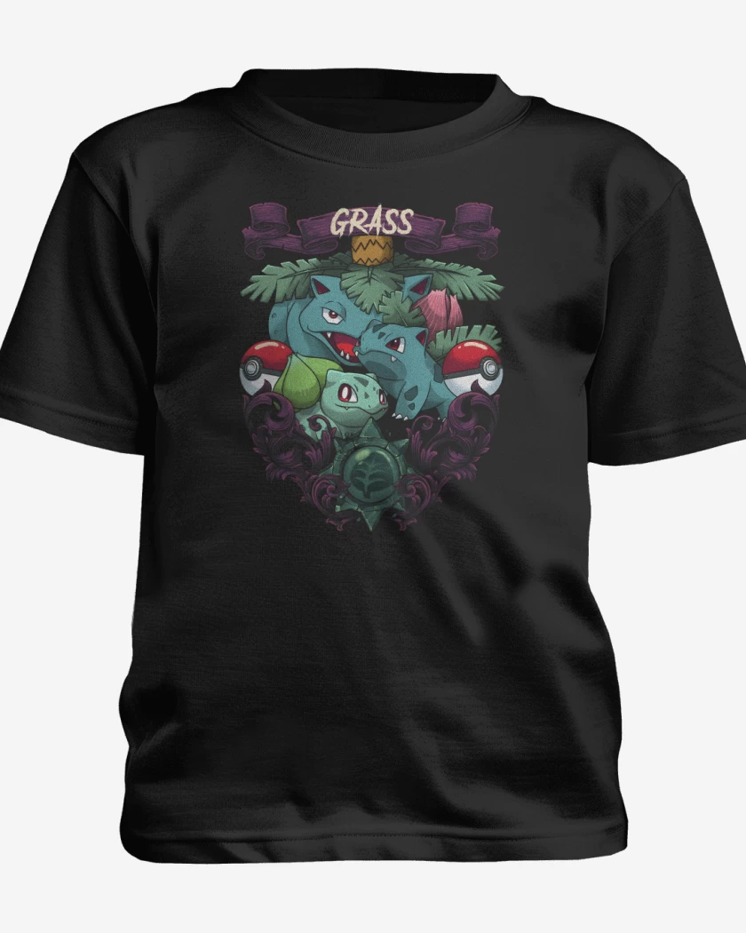 Polera de niño Negro de Monstruos de Planta