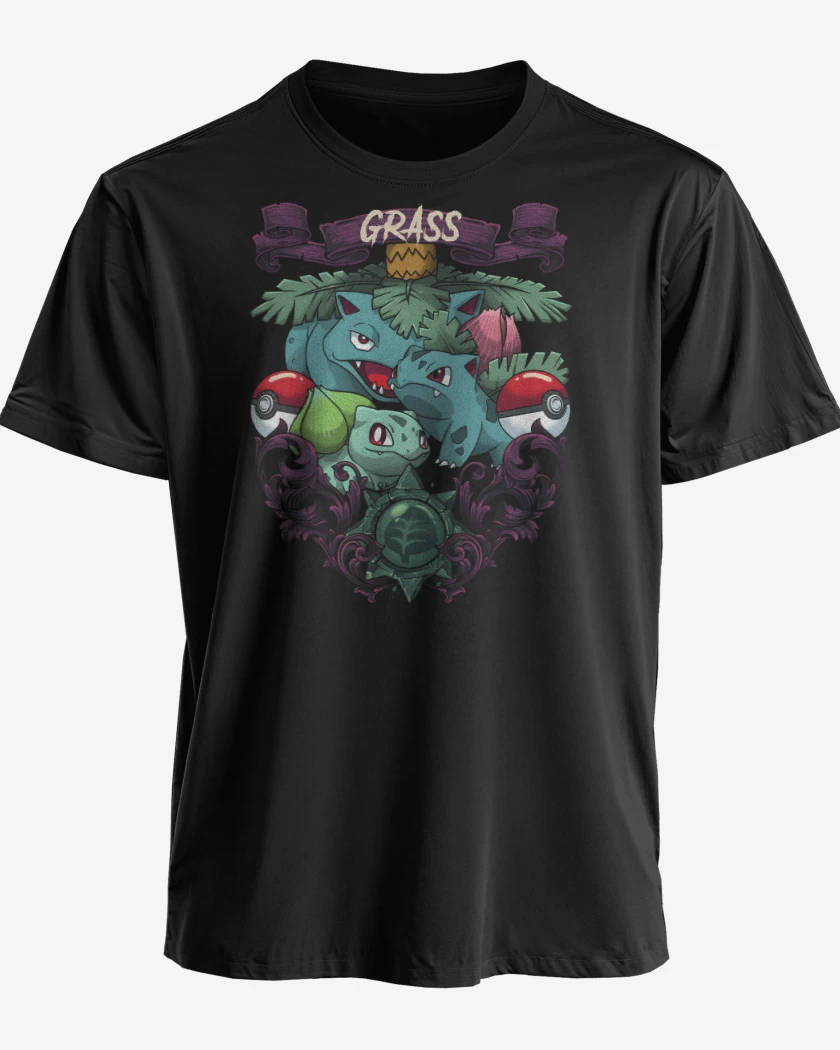 Polera premium Negro de Monstruos de Planta