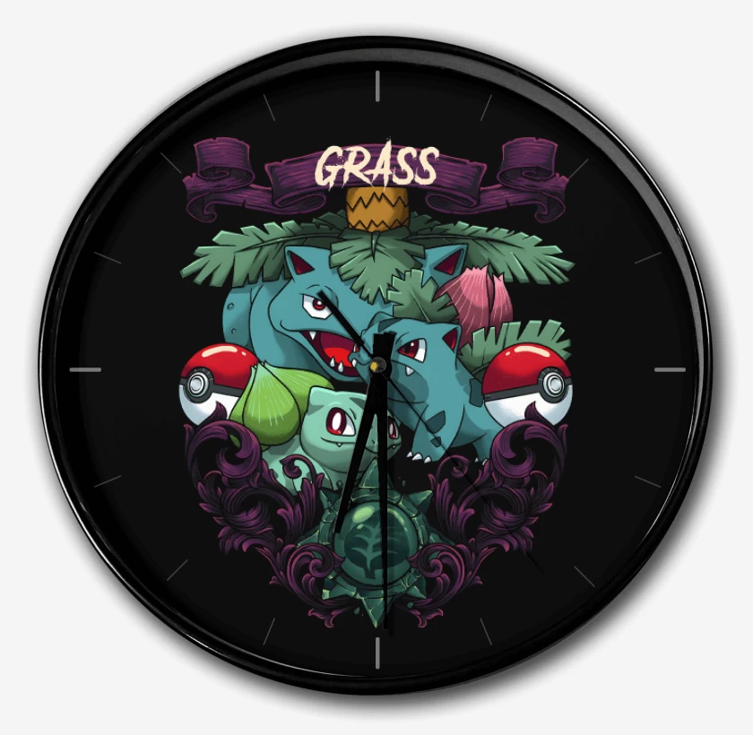 Reloj Negro de Monstruos de Planta