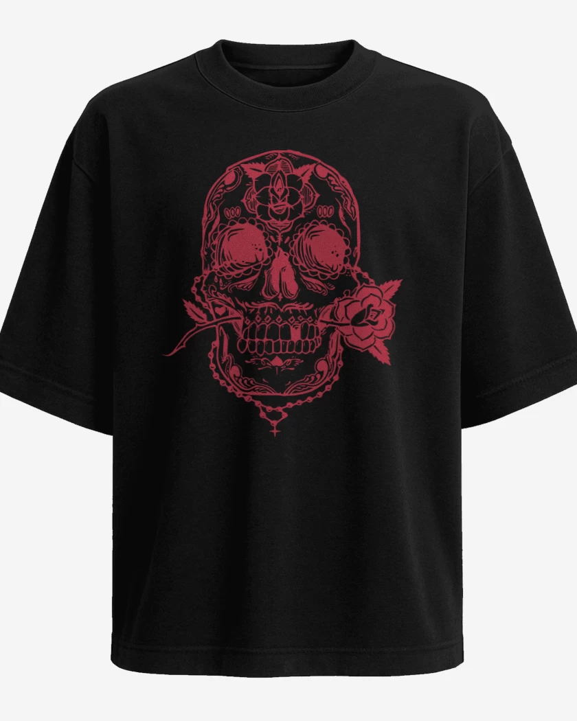 Polera Oversize Negro de Calaca 3