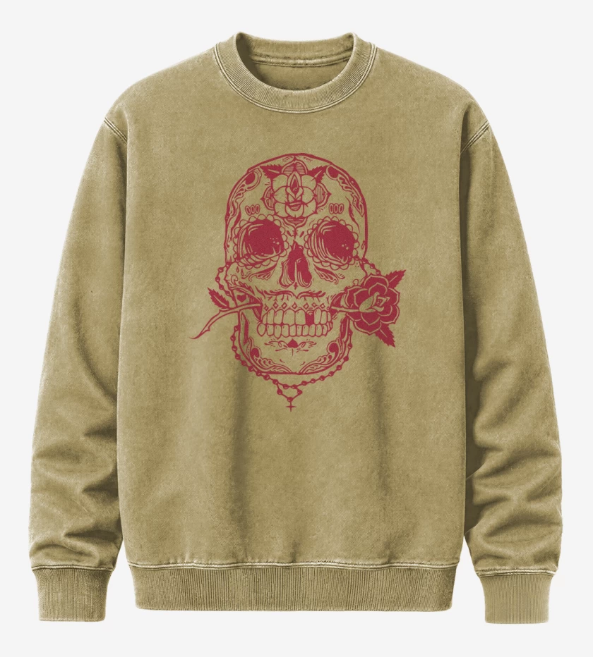 Poleron Polo Acid Wash Beige de Calaca 3