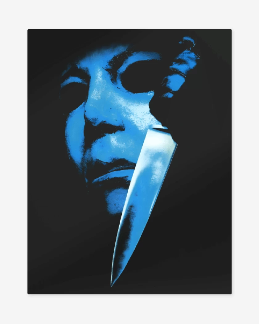 Print metalico Negro de Halloween Michael Meyers