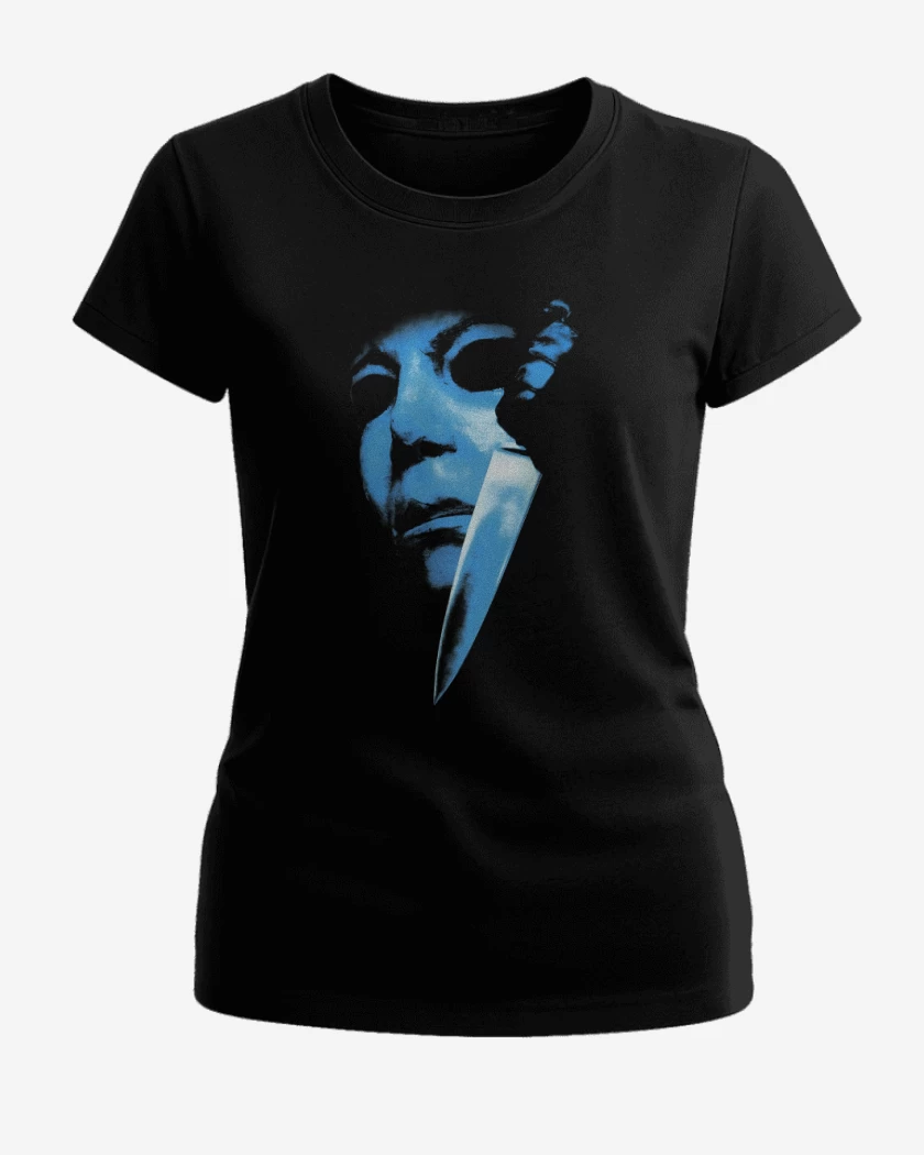 Polera de Mujer Negro de Halloween Michael Meyers
