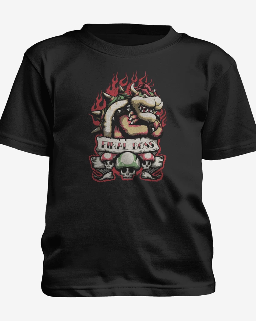 Polera de niño Blanco de Final Boss
