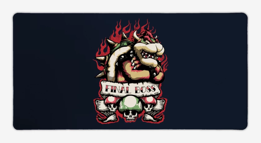 Mouse pad Gamer Azul Marino de Final Boss