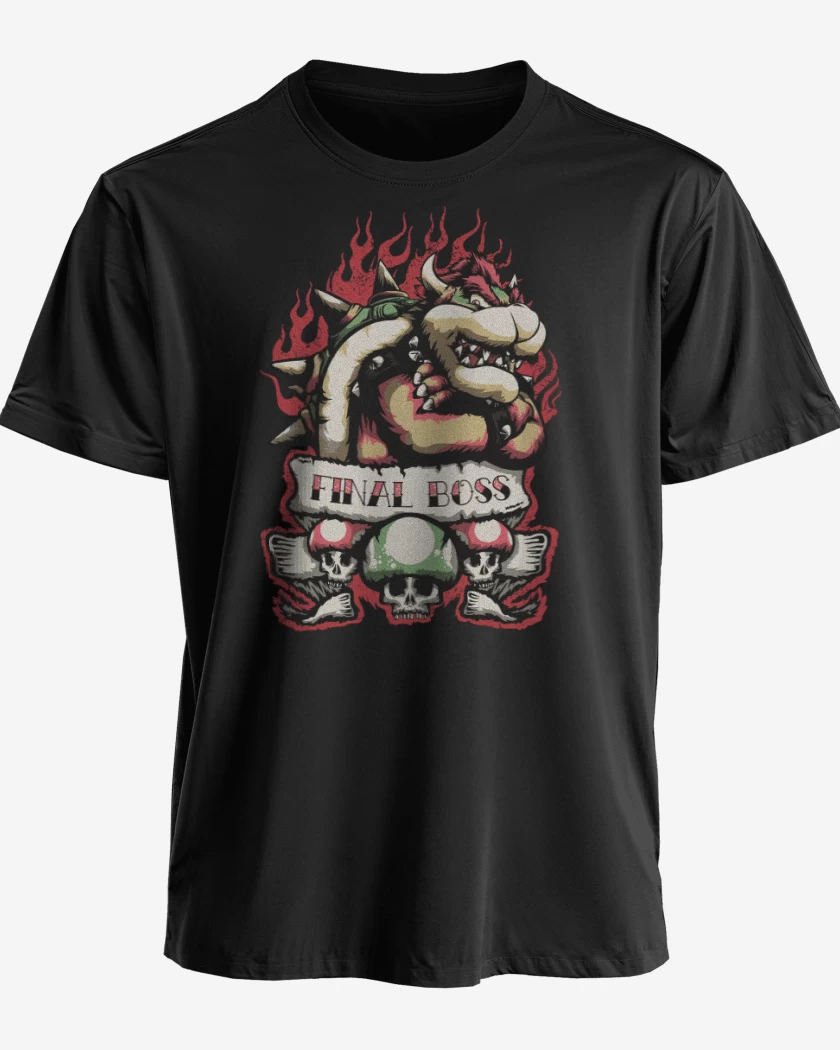 Polera premium Negro de Final Boss