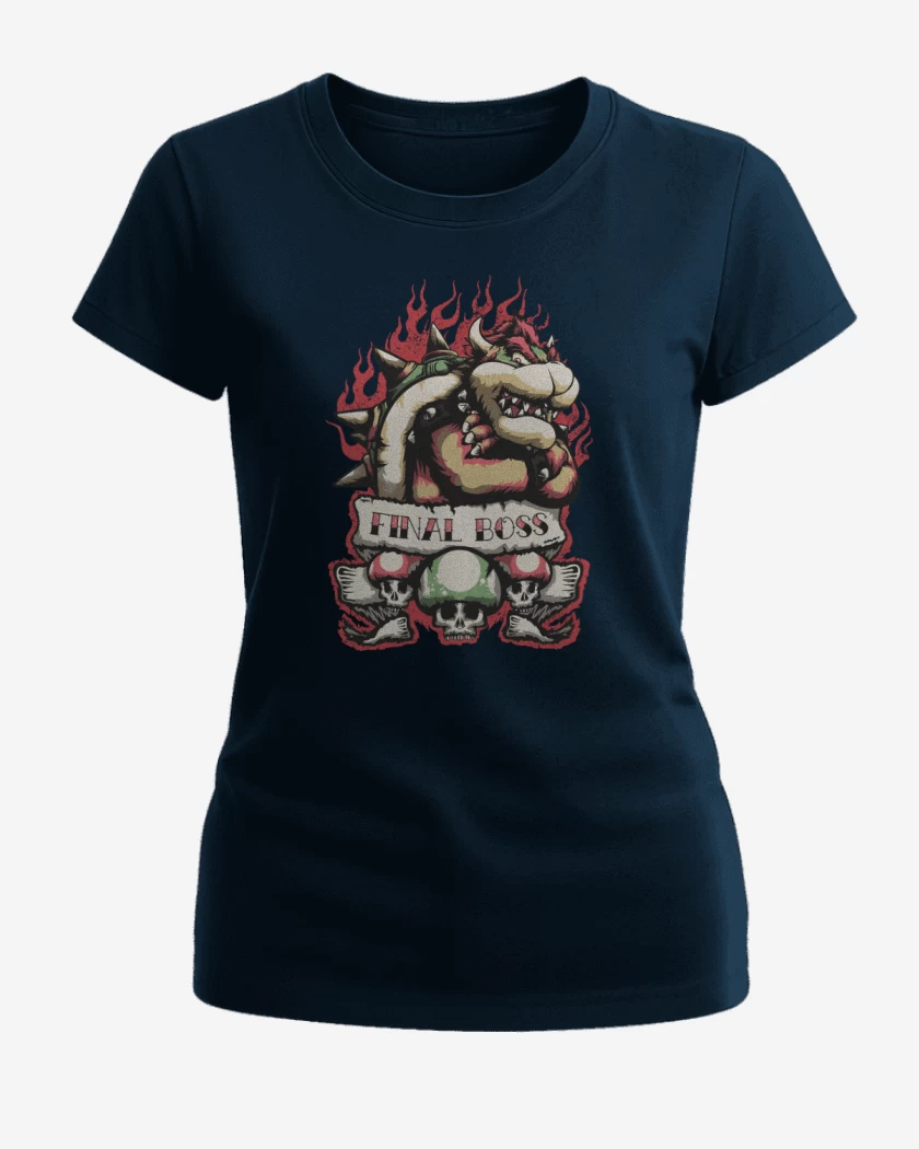 Polera de Mujer Azul Marino de Final Boss