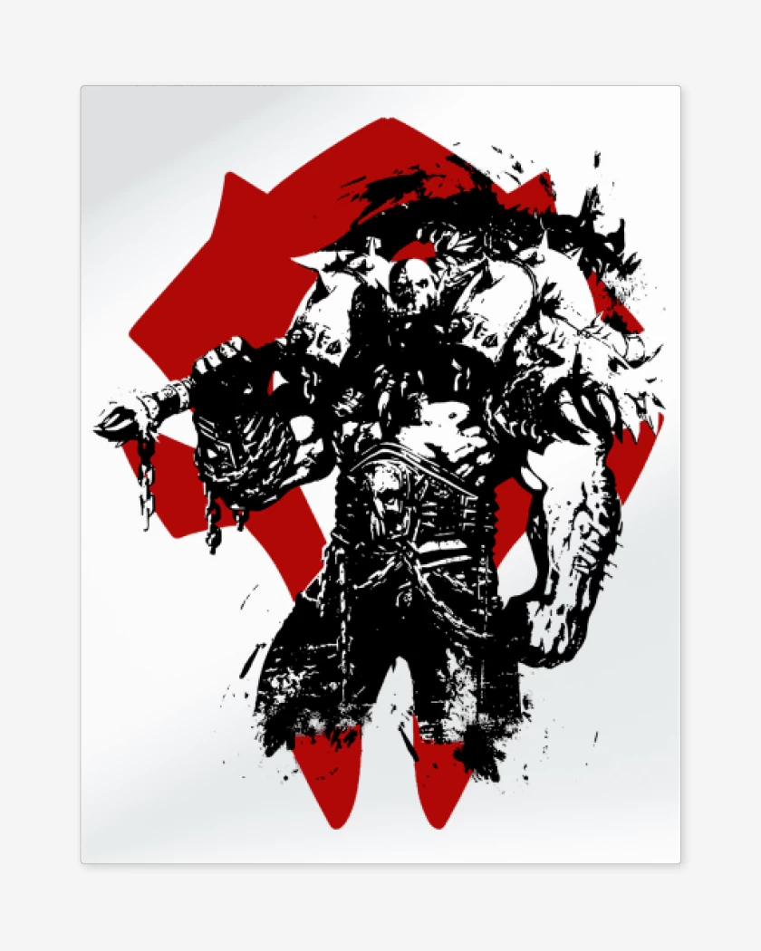 Print metalico Blanco de Garrosh de la Horda