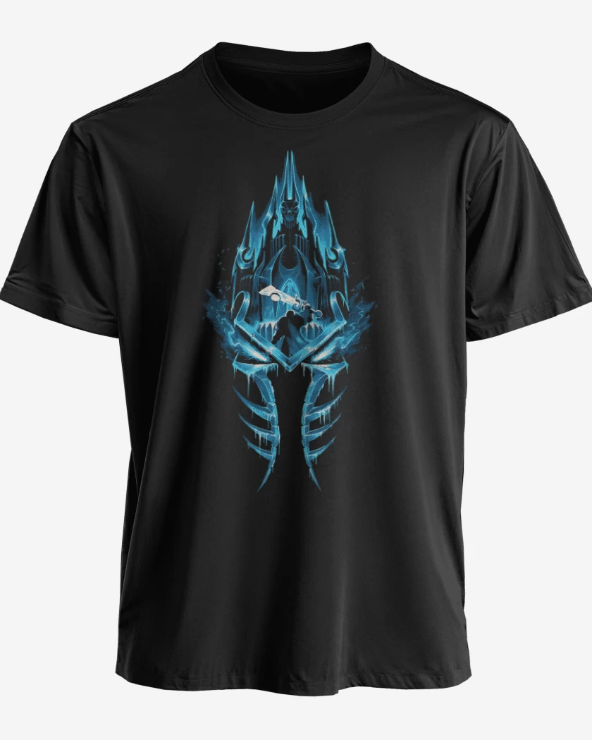Polera premium Negro de Arthas Frozen throne