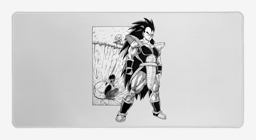 Mouse pad Gamer Blanco de La llegada de Raditz