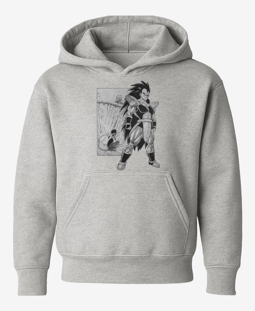Poleron de niño Gris Melange de La llegada de Raditz