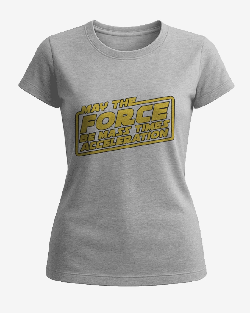 Polera de Mujer Gris Melange de May the force be