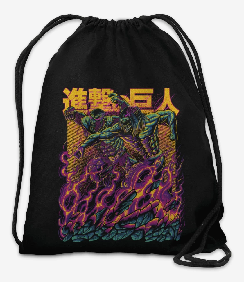 Mochila Negro de Pelea de Titanes