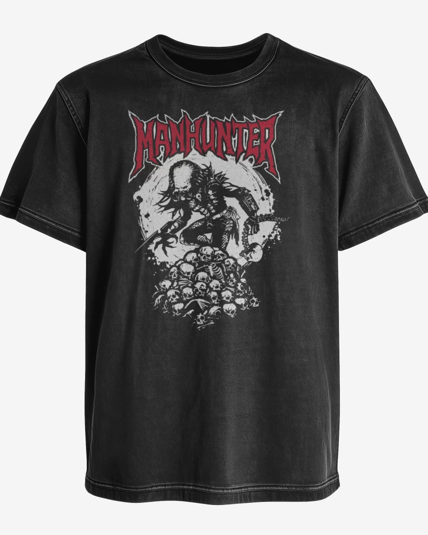 Polera desgastada Negro de Manhunter