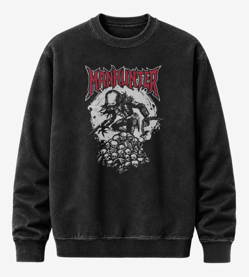 Poleron Polo Acid Wash Negro de Manhunter