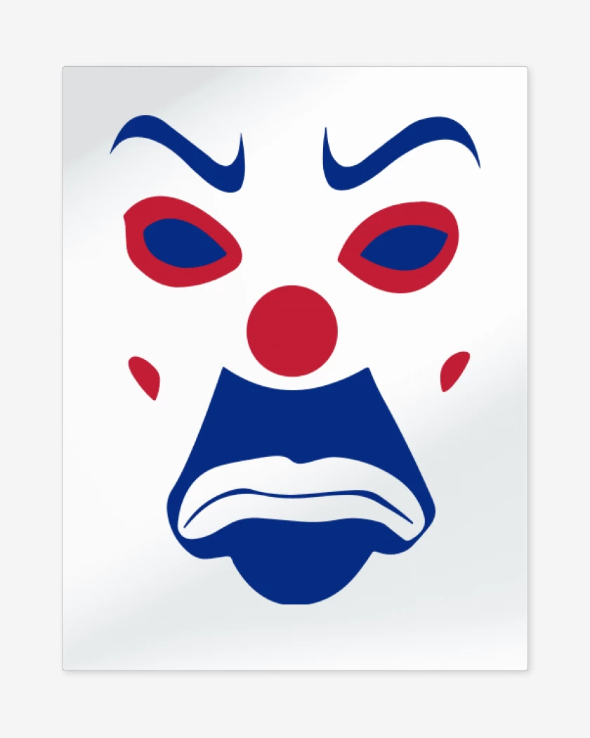 Print metalico Blanco de Mask