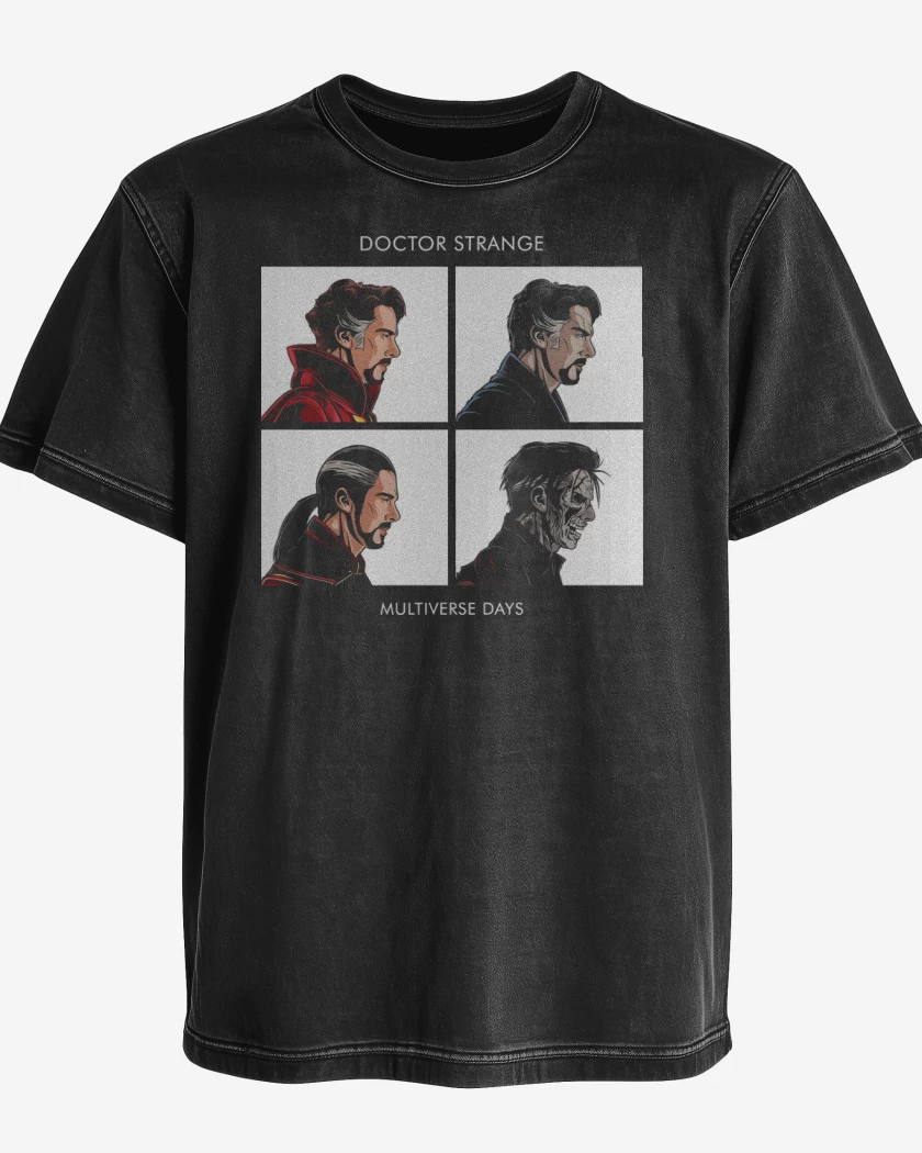 Polera desgastada Negro de Multiverse Days