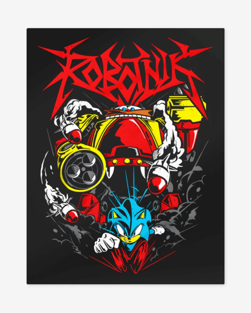 Print metalico Negro de Robotnik
