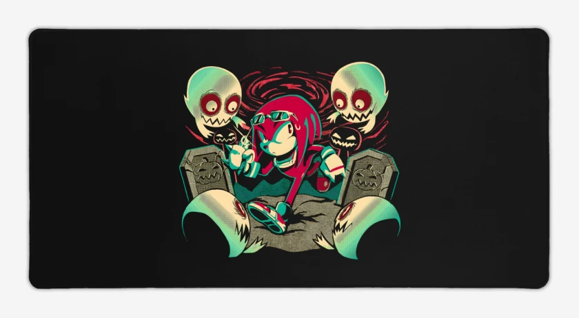 Mouse pad Gamer Negro de Nudillos Fantasmas