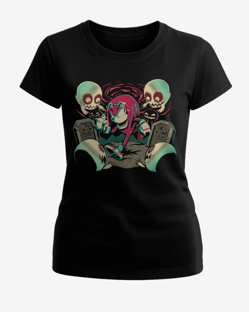 Polera de Mujer Negro de Nudillos Fantasmas