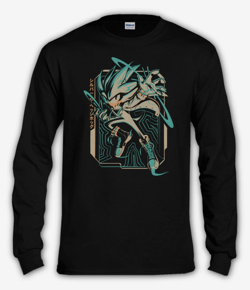 Polera manga larga Negro de Silver