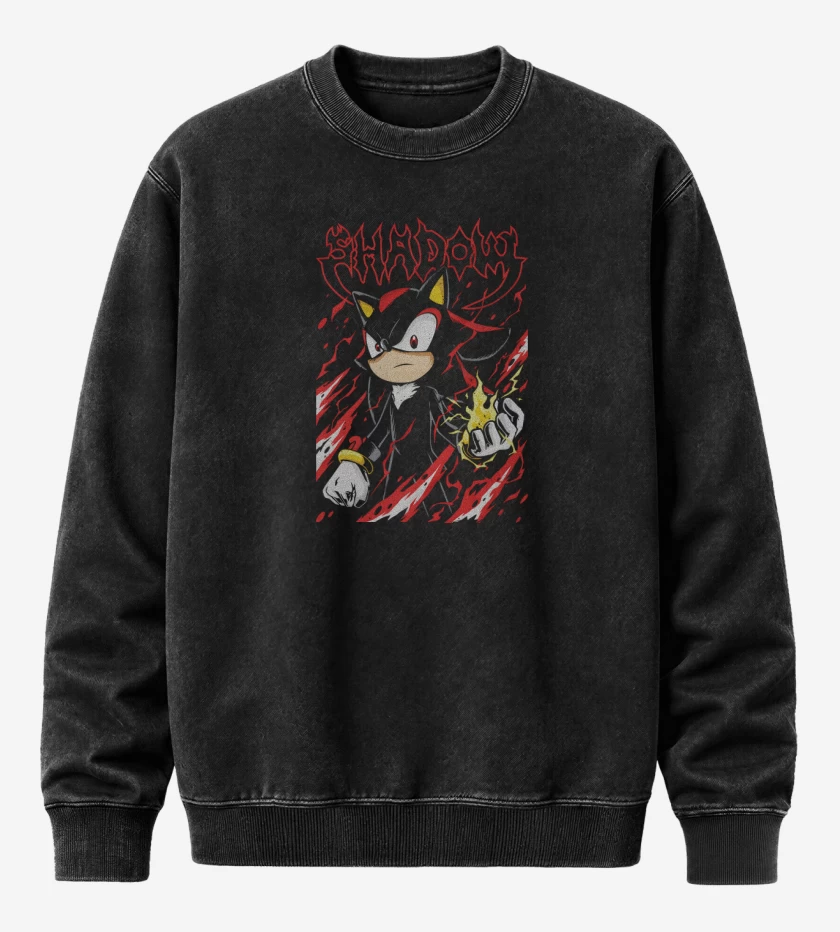 Poleron Polo Acid Wash Negro de Shadow
