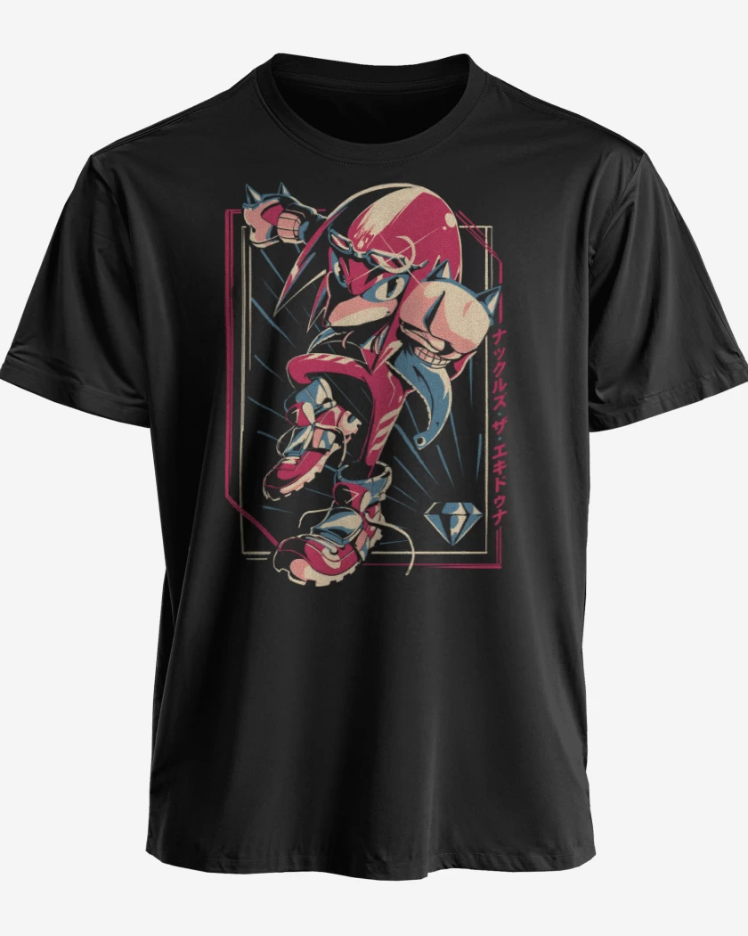 Polera premium Negro de Knuckles Nudillos