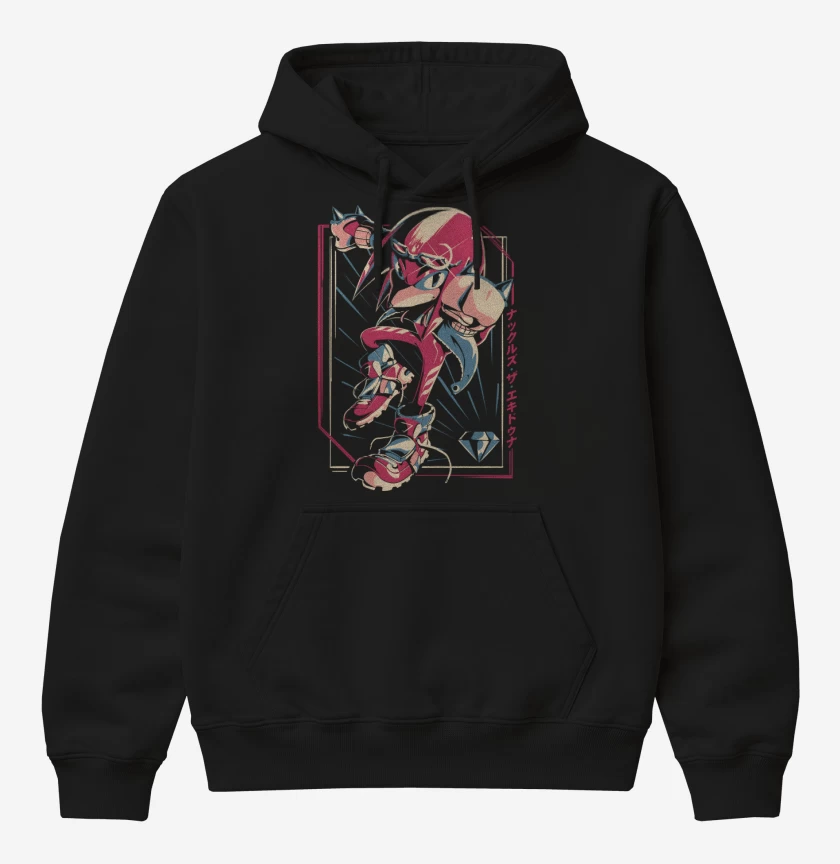 Poleron Canguro básico Negro de Knuckles Nudillos