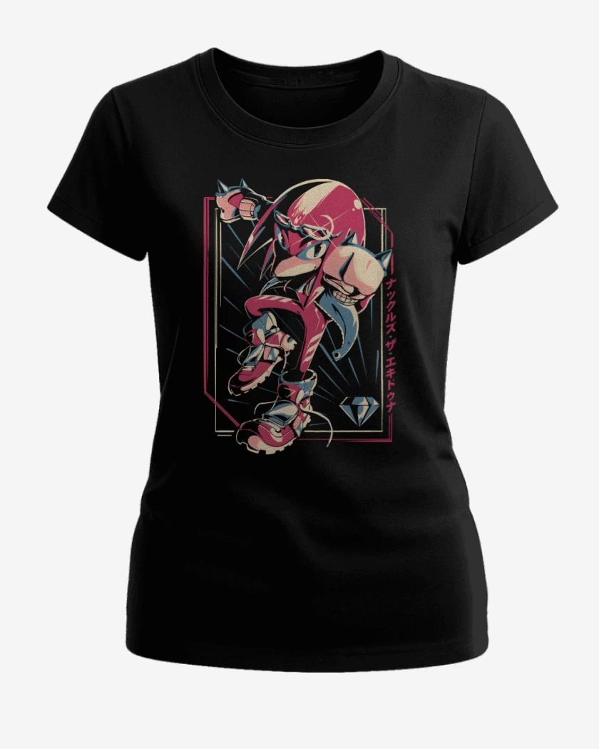 Polera de Mujer Negro de Knuckles Nudillos