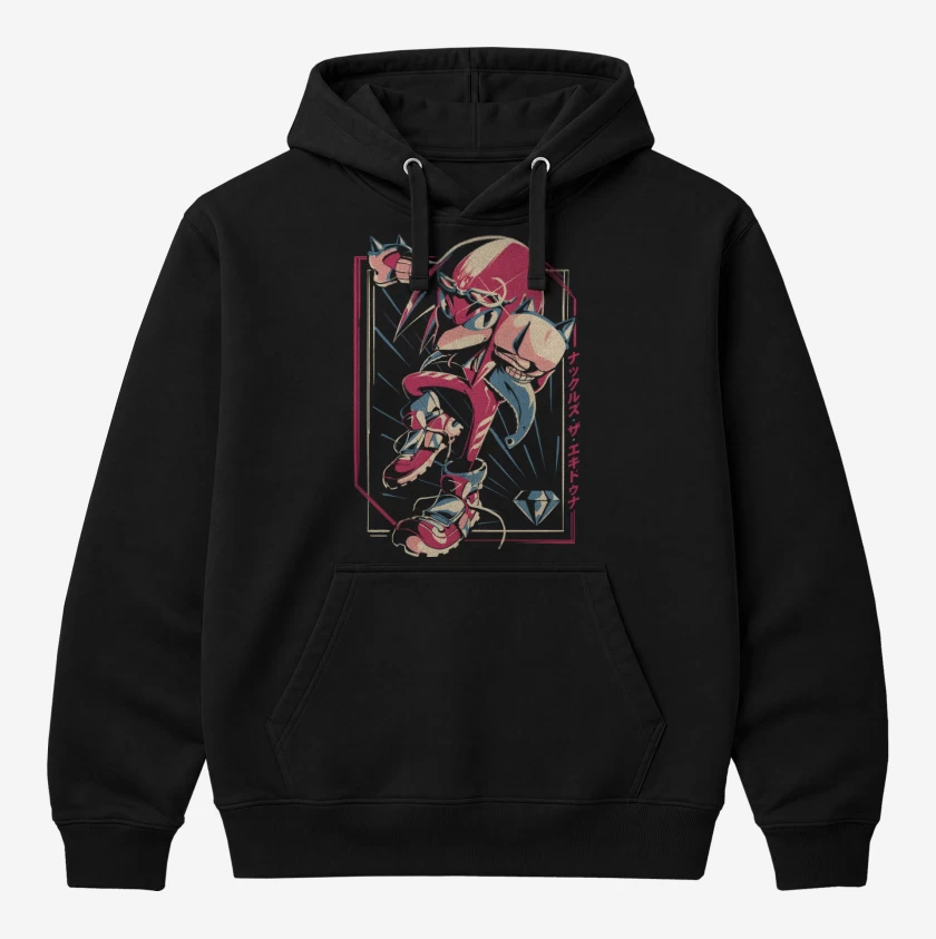 Polerón Canguro Negro de Knuckles Nudillos