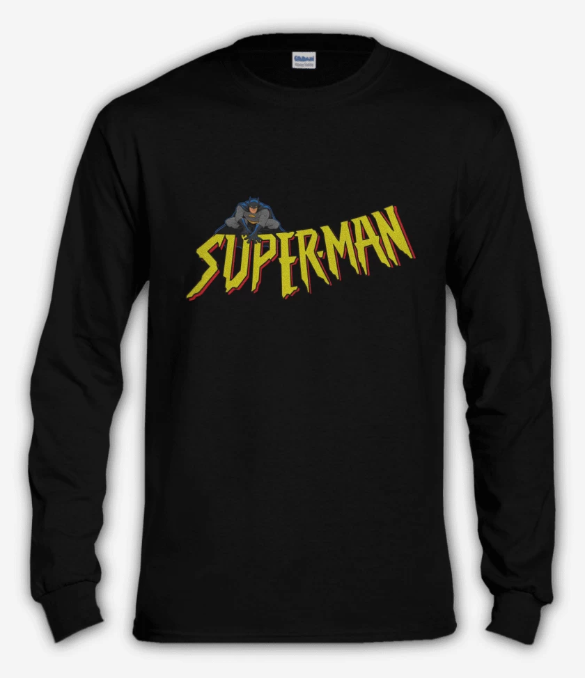 Polera manga larga Negro de Super-man?