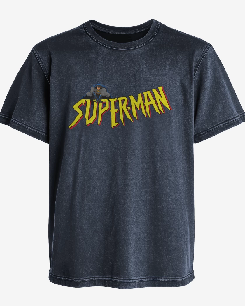 Polera desgastada Azul Marino de Super-man?