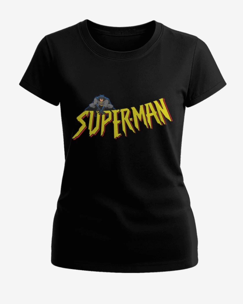 Polera de Mujer Negro de Super-man?