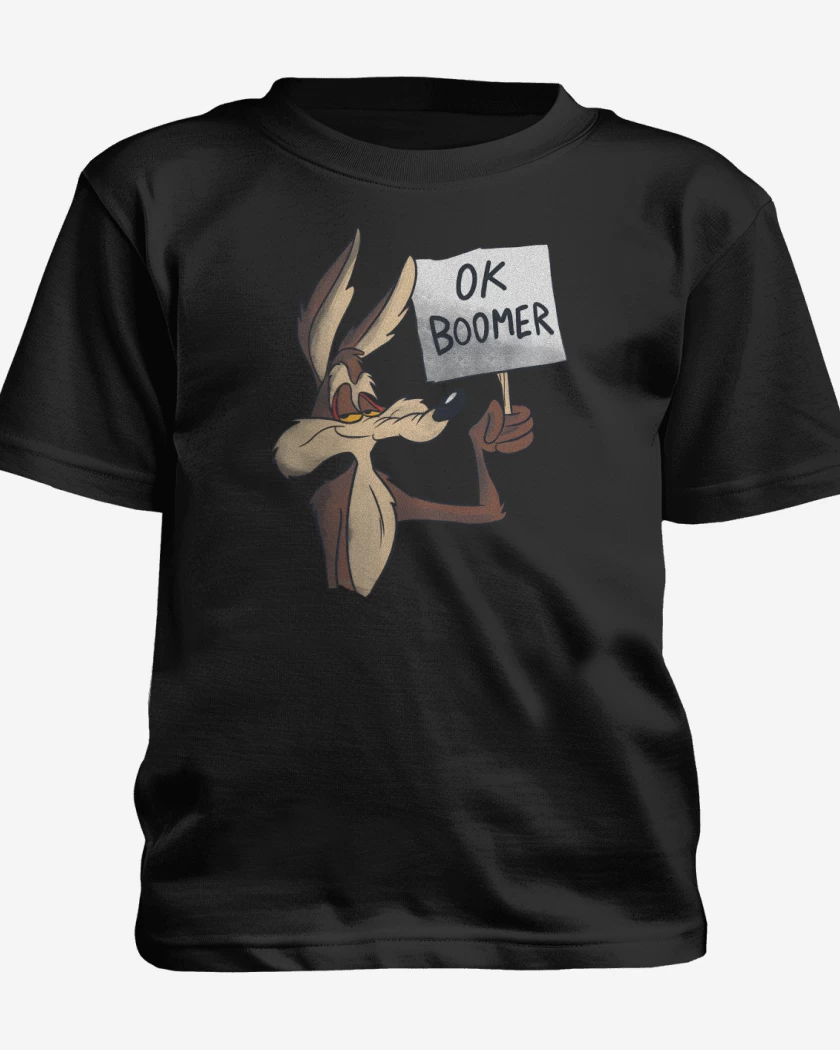 Polera de niño Negro de OK Boomer