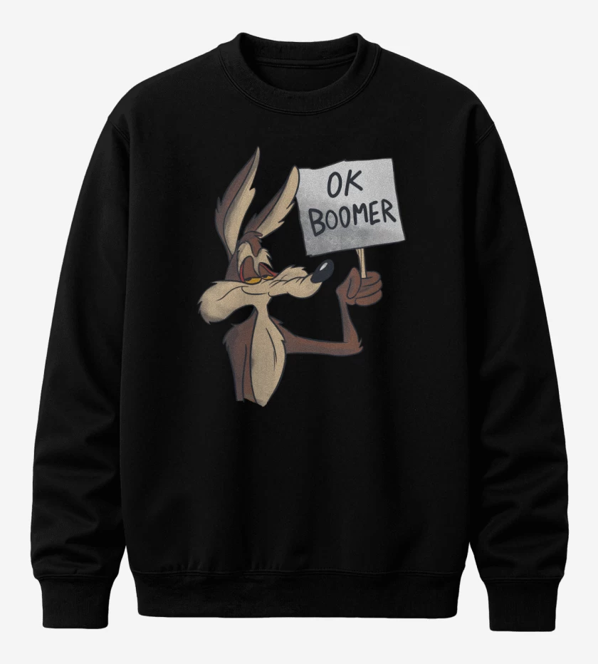 Poleron polo Negro de OK Boomer