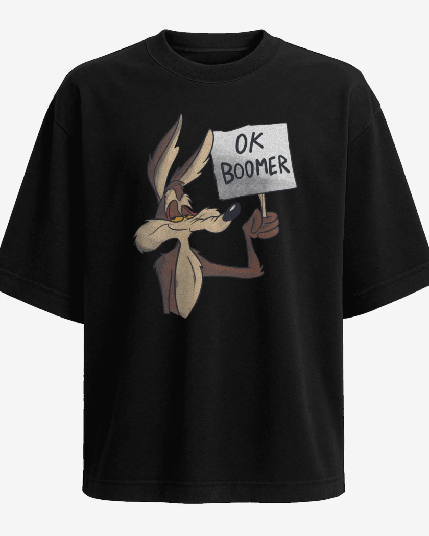 Polera Oversize Negro de OK Boomer